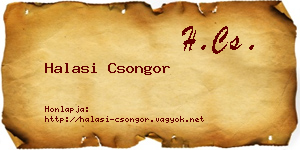 Halasi Csongor névjegykártya