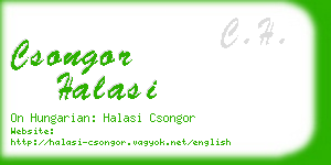 csongor halasi business card